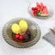 Nordic Elegance Crystal Glass Golden-rim Fruit Bowl and Salad Plate