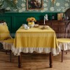 Combe Tablecloth Vintage Farmhouse Table Cover Lotus Leaf  Tablecloth