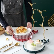 Ceramic Afternoon Tea and Snack Plate with Creative Dessert Display Stand Ceramic Afternoon Tea and Snack Plate with Creative Dessert Display Stand