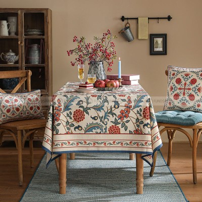 Puno Tablecloth Pastoral Vintage Cotton Linen Waterproof Table Clothes Puno Tablecloth Pastoral Vintage Cotton Linen Waterproof Table Clothes