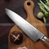 ZenChef: Japanese Chef's Knife with Natural Zebra Wood Grain Handle