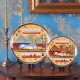 Egyptian Elegance: Set of 2 Bone China Dinner Plates for Home Decor and Display
