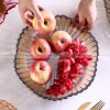 Glassy Elegance: European-Style Minimalist Glass Fruit Bowl, Candy, and Snack Plate