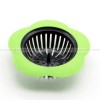 Flower-shaped Kitchen Sink Filter Sewer Floor Drain Anti-blocking Partition Green 1 Pc