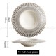 Designer Dinnerware Collection Weiss Series Grey/White with Gold Ring Ceramic Shallow Plate