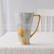 European Bone China Mug: Large-capacity Ceramic Cup With Lid And Spoon