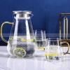 Twill Kettle Set Heat Resistant Glass Mugs Set Glass Pitcher Cups