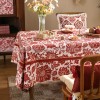 Janissa Tablecloth Red New Year Decorative Table Cloth Waterproof Velvet Cover