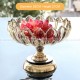 European Glass High-Foot Fruit Bowl: Stylish Living Room Snack and Nuts Pot