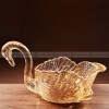 European Fruit Pot Snack Plate Crystal Glass Swan Fruit Bowl