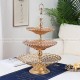 Contemporary Snack Candy Plate 2-3 Tiered Stand Glass Compote Serving Bowl