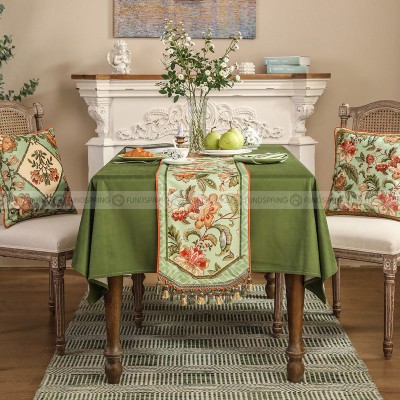 Santa Tia Table Runner Desk Cover Towel Decorative Velvet Table Cover