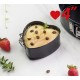 4-Inch Heart-shaped Cake Mold Removable Bottom Baking Pan with Lock