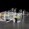 Transparent Glass Ware Set Heat Resistant Mugs With Colorful Handle