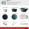 Nordic Ceramic Dinnerware Modern Minimalist Porcelain Tableware Set