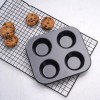 GlideBake Nonstick 4-Cup Muffin Cake Pan – FDA-Approved Pudding Mold