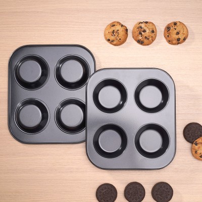 GlideBake Nonstick 4-Cup Muffin Cake Pan – FDA-Approved Pudding Mold GlideBake Nonstick 4-Cup Muffin Cake Pan – FDA-Approved Pudding Mold