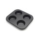 GlideBake Nonstick 4-Cup Muffin Cake Pan – FDA-Approved Pudding Mold