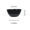 Ceramic Matte Bowl Household Fresh Deep Bowl Colors Noodle Bowl 8"