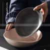 Japanese Ceramic Tableware Irregular Matte Ramen Bowl Deep Salad Plate