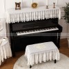 Neumann Lace Embroidered White Lace Dust Cover Decorative Piano/Bench Cover