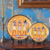 Egyptian Elegance: Set of 2 Bone China Dinner Plates for Home Decor and Display