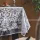 Yiya Tablecloth Simple White Lace Table Cloth Hollow Table Cover