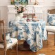 Lucerne Tablecloth Blue and Off-white Light Luxury Dining Table Mat Spun Line Table Cover