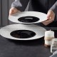 Mocaa Stone Series Black-white Dinnerware Ceramic Plate Shallow Plate