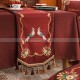 Red Shield Table Runner Light Luxury Table Cover Decorative Cloth
