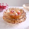 Sophisticated Crystal Elegance: Modern Glass Fruit Bowl for Living Room