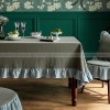 Combe Tablecloth Vintage Farmhouse Table Cover Lotus Leaf  Tablecloth