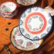 Pearl Point Ceramic Tableware Hand Painted Dinner Bowls Plates