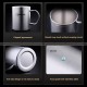 304 Stainless Steel Cup Anti-drop With Handle Lid Coffee Mug