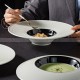 Weiss Dinnerware Collection Designer White/Black Dinner Plate