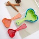 Food Grade Colored Plastic Measuring Spoon Heart-shaped Spoons 4 Pcs