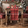 Christmas Table Runner New Year Decorative Red Velvet Cabinet Towel