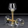 Gold Foil Wine Glass Wine Dispenser Small Goblet Cup Holder Win Set