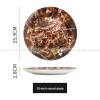 Nordic Elegance Marble Dinner Plate Set with Simplistic Round Design Set of 2 (8" and 10")