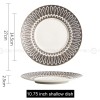 Nordic White-grey-gold Dinner Plate Weiss Series Ceramic Electroplating Shallow Plate