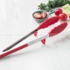 Food Clips Stainless Steel Bread Food Tongs Outdoor BBQ Tools with Pad