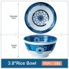 Japanese Blue and White Ceramic Bowl Underglazed Bowl 3.8'' Set of 4