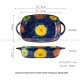 Creative Pastoral Tableware Ceramic Baking Pan Binaural Serving Plate