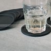 Food Grade Silicone Cup Mat Non-slip Insulated Black Tea Coaster Set of 8