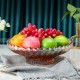 Contemporary High-Foot Crystal Glass Fruit Bowl for a Stylish Table Display