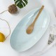 Ceramic Minimalism Dinnerware Blue Fish Plate 14'' Oval Plate Dinner Plate
