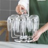 Stainless Steel Rotating Cup Hanger Draining Rack Cups Holder