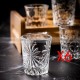 Carved Glass Tumbler Household Wine Glass Spirit Glass Set with Cup Rack