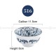 Blue and White Under Glazed Ceramic Bowl Japan Style 4.5" Set of 4