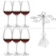 U 字型クリスタル ガラス デカンタ セット ボルドー ステムウェア ワンタイム モールド ワイン グラス